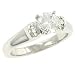6 Round Diamond Engagement Ring .12cttw (CZ ctr)