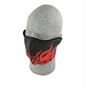 Zan Headgear Half Face Neoprene Mask Flames Red One Size Fits All OSFA