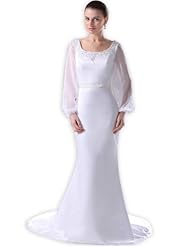 Scoop Neck Mermaid Fitted Applique Satin Prom Dress 