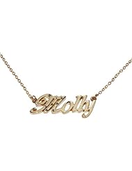 Name Necklaces Molly - Personalized Necklace Gold Plated 18K, Belcher Chain, 2mm Thick