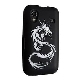 Housse silicone Dragon noire Samsung Galaxy Ace S5830
