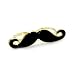 Schnurrbart Ring Mustache Doppelring Moustache Bart schwarz - verstellbare Größe - Party Beard