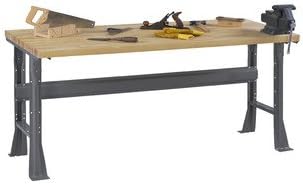 Tennsco 1-3/4" Thick Butcher Block Maple Top Workbenches - 60"Wx30"D Top - Sand - Sand