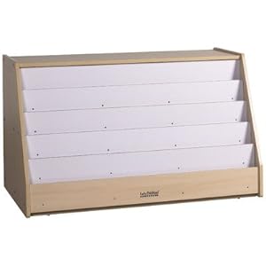 Mobile Book Display with Storage Unit Color: Yellow