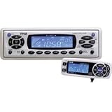 PYLE PLCD18MRMP 40W x 4 Marine Receiver with Detachable Face - With MP3 playback