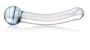 Don Wand Curved Bubble Head Glass Pleasure Wand, Blue