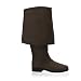 1 1/2 Inch Knee High Pirate Boot With Cuff Brown Leather Theatre Costumes MENS SIZING