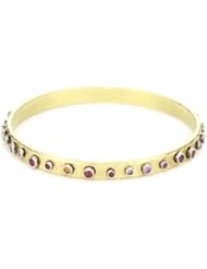 Annie Fensterstock Flat OS Rubies Bangle Bracelet
