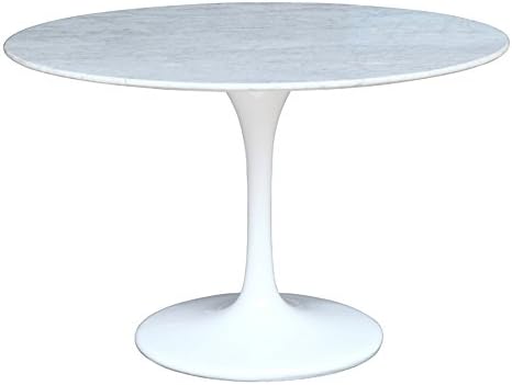 Designer Modern 32" Eero Saarinen Style Tulip Dining Table with White Marble Top