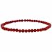 Simulated Red Coral Stone 4mm Bead Beaded Stretch Bracelet
