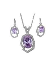 XiangGang ShaoGi 18k White Gold, Round Diamond Ball Fashion Sets, White And Pink - 18 inch