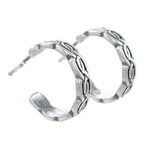 Celtic Love Knot Hoop Earrings in Sterling Silver, #7920