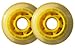 Clear / Yellow Inline Ripstick Wheels 77mm 78a 2-Pack