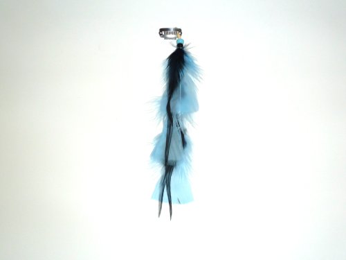 Carolina Sports Fans, Clip-in Feather Hair Extensions Blue & Black - New Football Team Spirit in Your Hair!