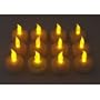 Set of 12 Battery Operated Realistic Flickering Flame Tealight Candles Flameless / Smokeles