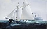 #34 L a Dunton-1996 (Le) - Artist: John Mecray - Art Print Poster - With a Black Wood Frame - Image Size: 28.50 by 18.00 inches Art Print Poster - With a Black Wood Frame