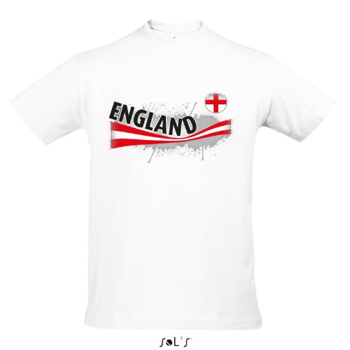 Fanshirt Herren ENGLAND Ländershirt EM / WM Trikot S-XXL , White , XL