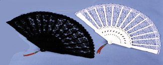 Costumes For All Occasions BB26BK Fan Black Lace