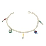 Image of 925 Silver Ladies Bracelet with Enamel 'Tea-time' Charms
