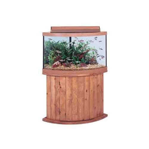 All Glass Aquarium Co. 92 Gallon Corner Tank Oak 48 x 34 x