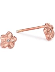 Katie Diamond "Buttercup" Rose Gold Mini Flower Stud Earrings