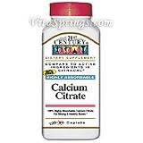Calcium Citrate 200 mg 120 Caplets, 21st Century