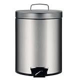 (288500) Brabantia Pedal Bin 5L Matt Steel - Plastic Bucket