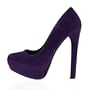 Damen Schuhe, PUMPS, PLATEAU HIGH HEELS, 89683-1, Synthetik in hochwertiger Velour Leder Optik