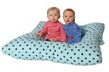 Floor Nanny FN-BBD1 Comfortable Cushion for Your Child - Blue/Brown Dot Fabric