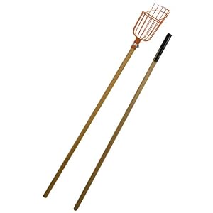 Flexrake LRB189 Fruit Picker with 8-Foot 2-Piece Wood Handle
