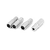 uxcell 　六角ビット　六角ソケットレンチ　ヘックス　クロム－バナジウム鋼製　シルバートーン　4件入り