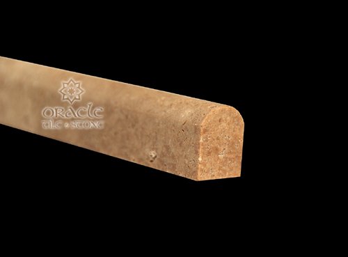 Noce 1/2 X 12 Travertine Pencil Liner / Bullnose Slim