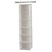 Household Essentials 6-Shelf Hanging Closet Organizer with Plastic Shelves, Natural Canvas