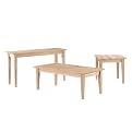 Shaker Living Room Table Collection - Unfinished