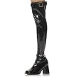 3 Inch Heel Thigh High GoGo Boots Hippie Theatre Costumes Accessory Retro Sexy Boots Black White
