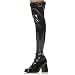 3 Inch Heel Thigh High GoGo Boots Hippie Halloween Costume Accessory Retro Sexy Boots Black White