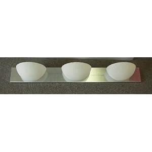 Chrome Finish Three Light Bathroom Light Fixture by Universal Lighting and Decor
