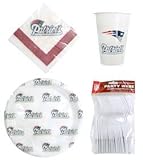 New England Patriots 96 Piece Plastic Dinnerware Set by Casey