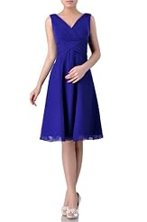 A-line Chiffon Knee Length  Dress