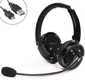 MetroEB Hi-fi Stereo Handsfree Headset 2 in 1 Stereo Mic Noise Canceling Wireless Bluetooth Headphone For For Cellphones iPhone 4S iPad PC PS3 Skype Samsung galaxy S4 iPad mini