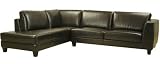 Dark Brown 2 Piece Full Leather Sofa