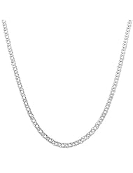 14 Karat White Gold Diamond Weave Chain (2mm, 22 inch)
