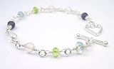 Damali Healing the Heart Intention Bracelets with Meaning in Sterling Silver - Small 6.5 Inches