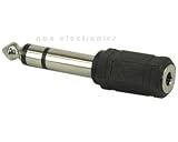 Produkt-Bild: 6,3mm Stereo Stecker auf 3,5 mm Klinke Buchse Adapter Stereo Klinken 6,3 3,5mm