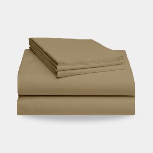 1800 Split California King Bed Sheet Set (Tan)