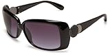 Marc by Marc Jacobs Women's MMJ 222/S 0D28 Rectangle Sunglasses,Shiny Black Frame/Grey Shade Lens,One Size