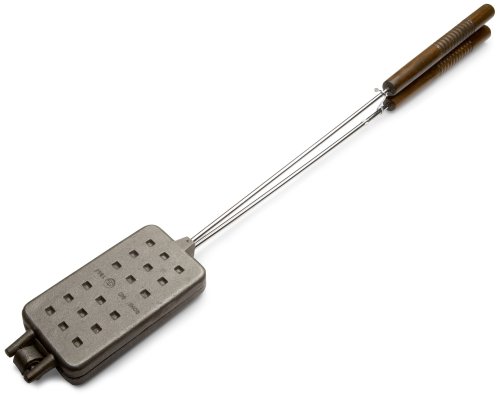 Rome's #1405 Waffle Iron with Steel and Wood Handles