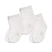 Ecoland Baby Infant Organic Cotton Newborn Quarter Socks 0-6 months - 3 Pairs Value (White)