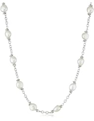 Honora "Crush" White Freshwater Cultured Pearl Link Necklace, 18"