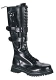 20 Eyelet Knife Holder Strap S/T Blk Le Knee Boot
